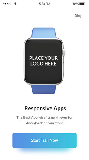 mobile app landing page advertisment